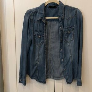 super soft denim shirt.